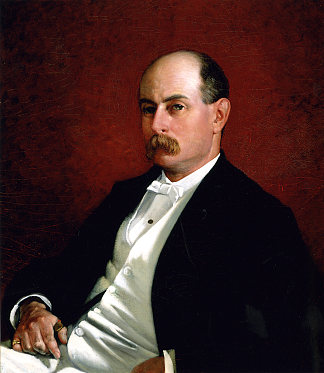 小查尔斯·弗朗西斯·亚当斯的肖像 Portrait of Charles Francis Adams, Jr. (1876)，弗朗西斯·戴维斯·米勒