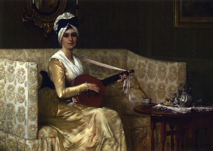 米勒夫人的肖像 Portrait of Mrs. Millet (1883),弗朗西斯·戴维斯·米勒
