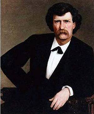 作家塞缪尔·克莱门斯（马克吐温）的肖像 Portrait of Author Samuel L. Clemens (Mark Twain) (1877)，弗朗西斯·戴维斯·米勒