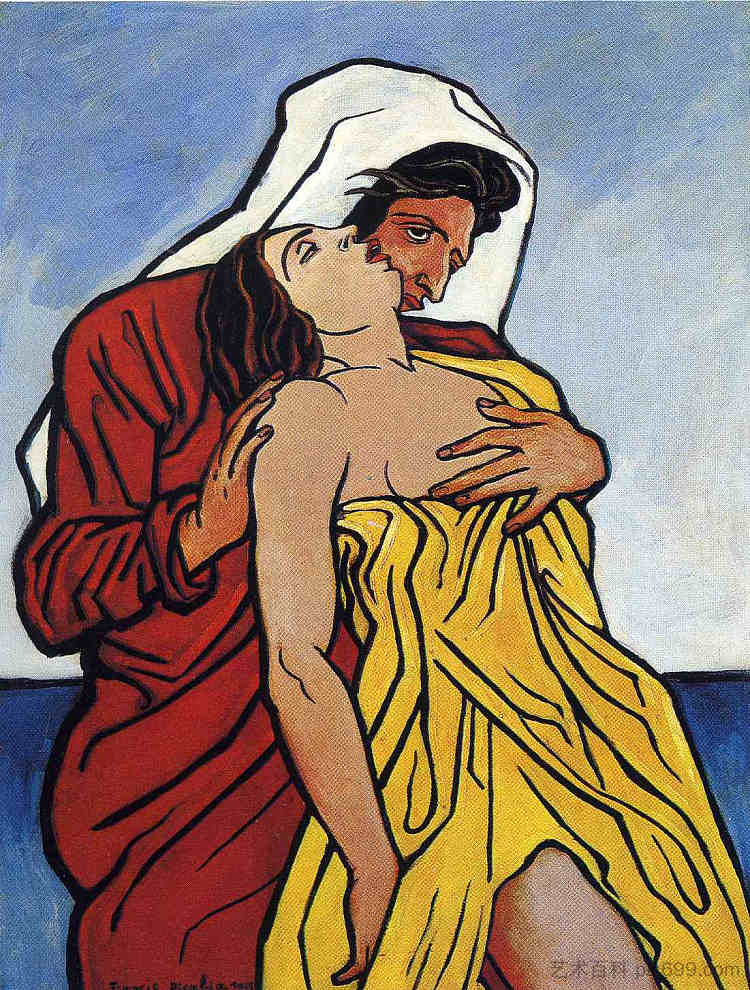 海边的男人和女人 Man and woman by the sea,弗朗西斯·毕卡比亚