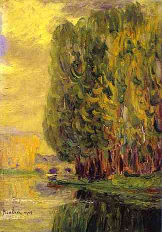 河岸 Riverbank (1905)，弗朗西斯·毕卡比亚