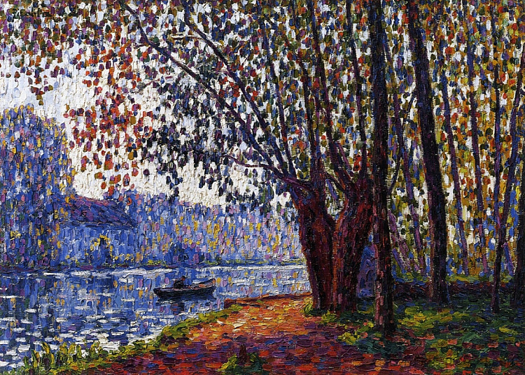 洛恩河畔的阳光 Sunlight on the Banks of the Loing (1908)，弗朗西斯·毕卡比亚