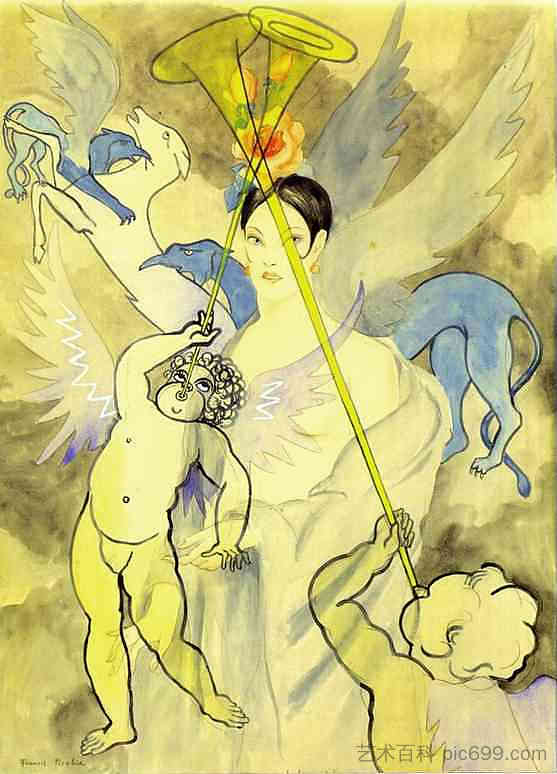 爱的女人 The woman of love (c.1927 - c.1928)，弗朗西斯·毕卡比亚