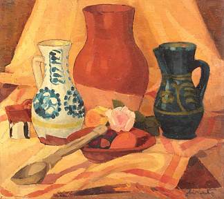 静物与花瓶和玫瑰 Still Life with Vases and Roses (1920)，弗朗西斯科西拉托