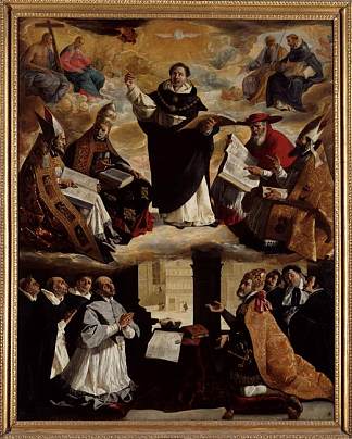 圣托马斯·阿奎那神化 Apotheosis of St. Thomas Aquinas (1631)，弗朗西斯柯·德·苏巴朗