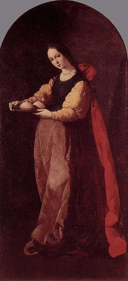 圣阿加莎 St. Agatha (1630 - 1633)，弗朗西斯柯·德·苏巴朗