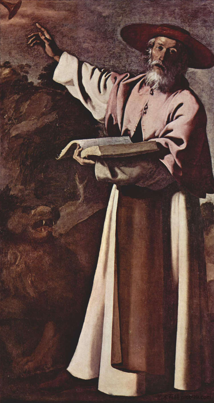 圣杰罗姆 St. Jerome (c.1640; Seville,Spain  )，弗朗西斯柯·德·苏巴朗