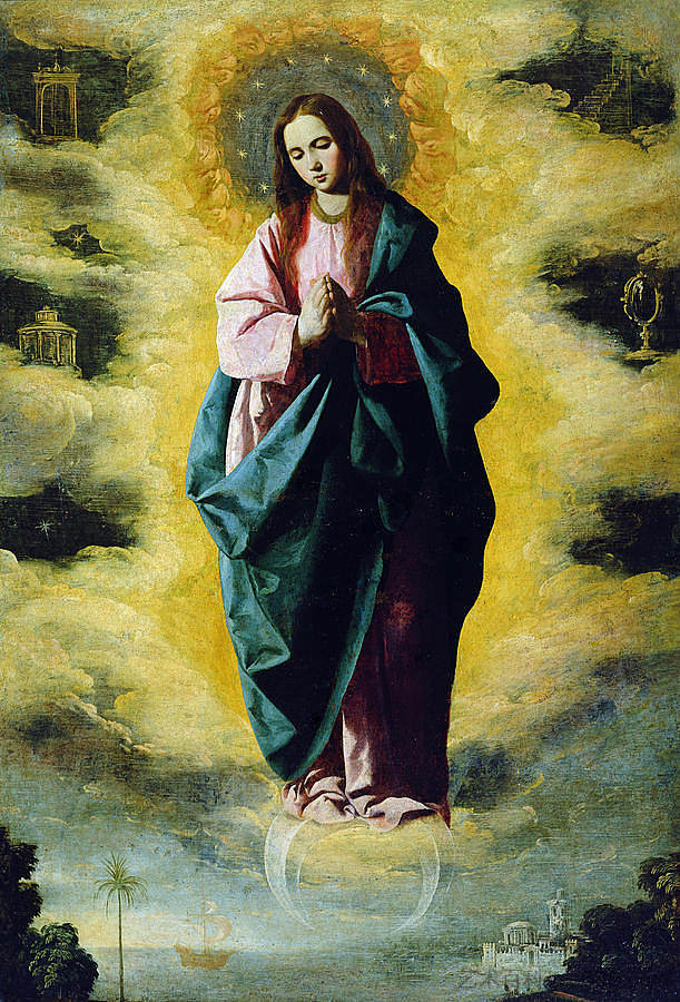 圣母无原罪 The Immaculate Conception (c.1630 - 1635)，弗朗西斯柯·德·苏巴朗