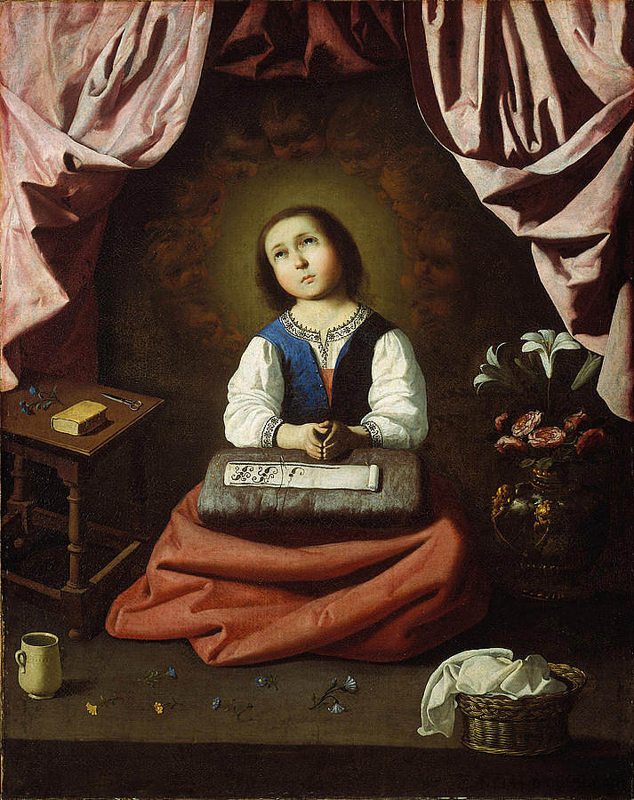 年轻的处女 The Young Virgin (1630),弗朗西斯柯·德·苏巴朗