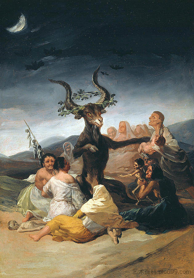 女巫安息日 Witches Sabbath (1789)，弗朗西斯科·戈雅