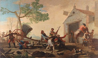 新文塔的战斗 The Fight at the Venta Nueva (1777)，弗朗西斯科·戈雅