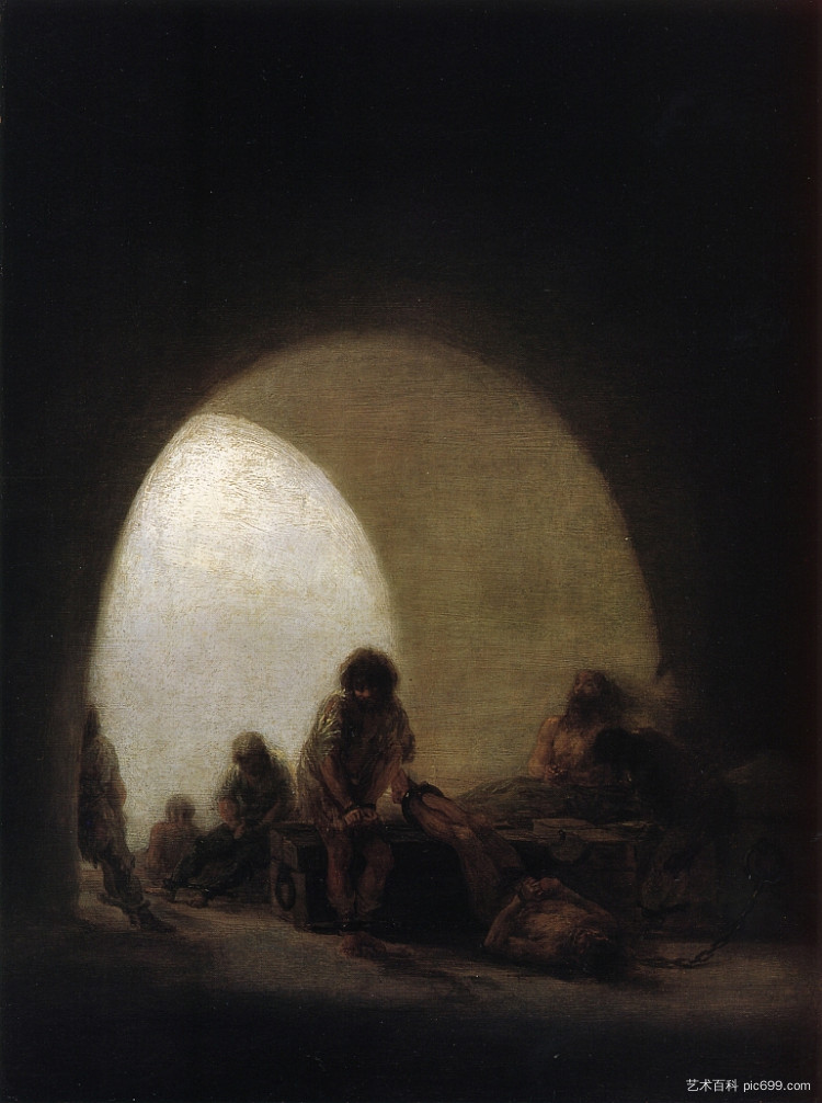监狱场景 A Prison Scene (c.1808 - c.1814)，弗朗西斯科·戈雅