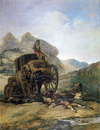 攻击教练 Attack on a Coach (1793)，弗朗西斯科·戈雅