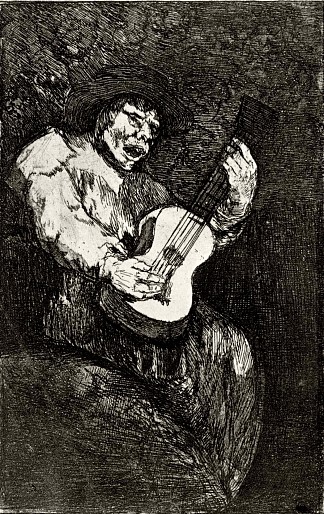 盲人歌手 Blind singer (c.1820)，弗朗西斯科·戈雅