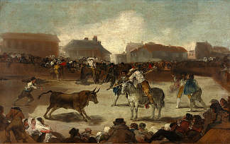 乡村斗牛 A Village Bullfight (1812 – 1814)，弗朗西斯科·戈雅