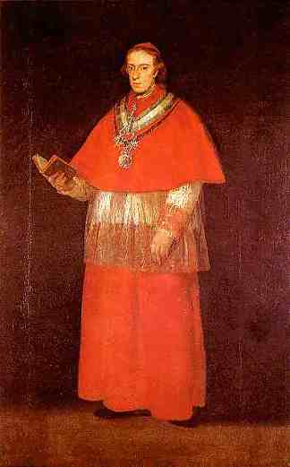 红衣主教路易斯·玛丽亚·德·博尔邦·瓦拉布里加 Cardinal Luis Maria de Borbon y Vallabriga (c.1800)，弗朗西斯科·戈雅