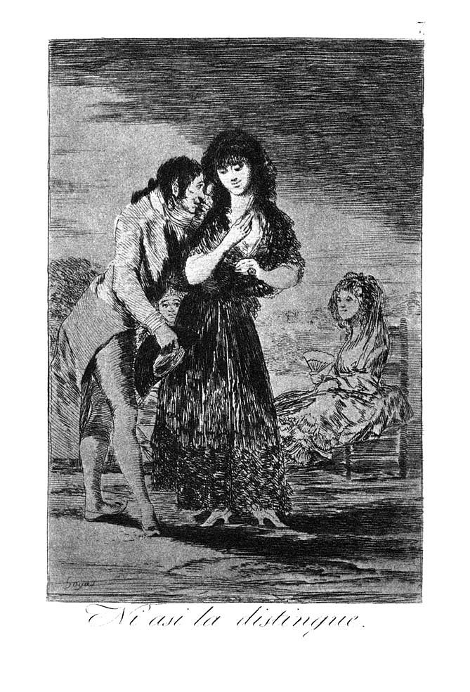 即便如此，他也无法辨认出她 Even so he cannot make her out (1799)，弗朗西斯科·戈雅