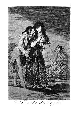 即便如此，他也无法辨认出她 Even so he cannot make her out (1799)，弗朗西斯科·戈雅