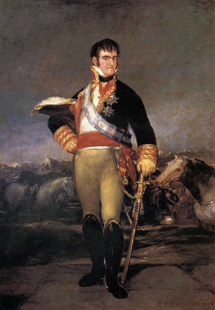 斐迪南七世 Ferdinand VII (c.1814)，弗朗西斯科·戈雅