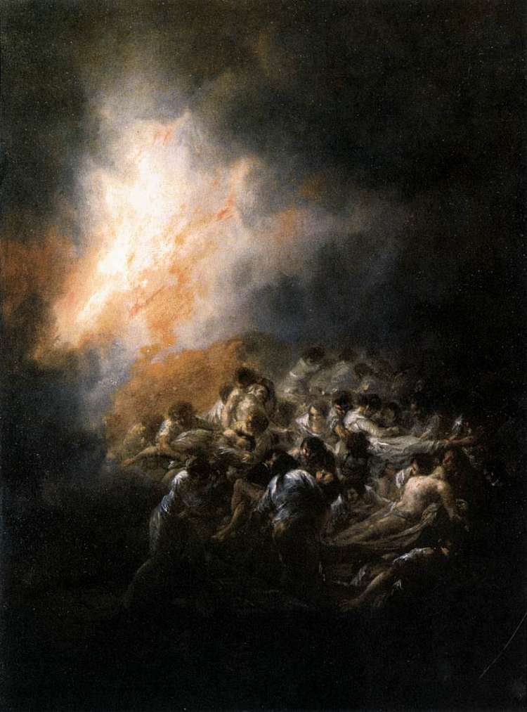 夜间火灾 Fire at Night (1793 - 1794)，弗朗西斯科·戈雅