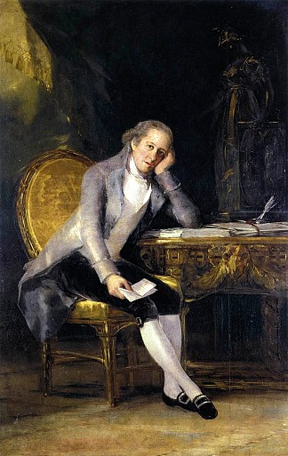 加斯帕尔·梅尔乔·德·霍维亚诺斯 Gaspar Melchor de Jovellanos (c.1798)，弗朗西斯科·戈雅