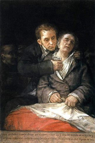 戈雅由阿列塔医生出席 Goya Attended by Doctor Arrieta (1820)，弗朗西斯科·戈雅