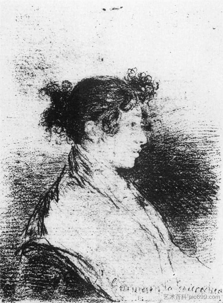 古默辛达·戈伊科切亚，戈雅的儿媳妇 Gumersinda Goicoechea, Goya's Daughter in Law (1815)，弗朗西斯科·戈雅