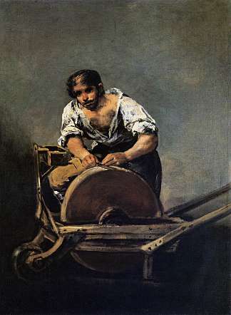 磨刀机 Knife Grinder (1808 – 1812)，弗朗西斯科·戈雅