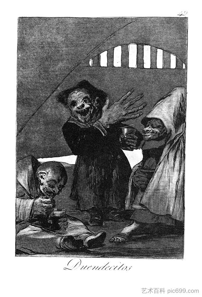 小妖精 Little goblins (1799)，弗朗西斯科·戈雅