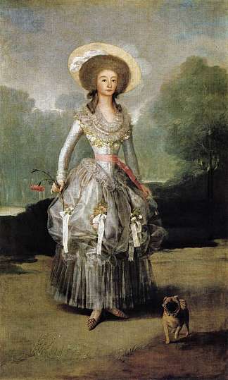 蓬特霍斯的玛丽安娜·马尔乔内斯 Marquesa Mariana de Pontejos (c.1786)，弗朗西斯科·戈雅