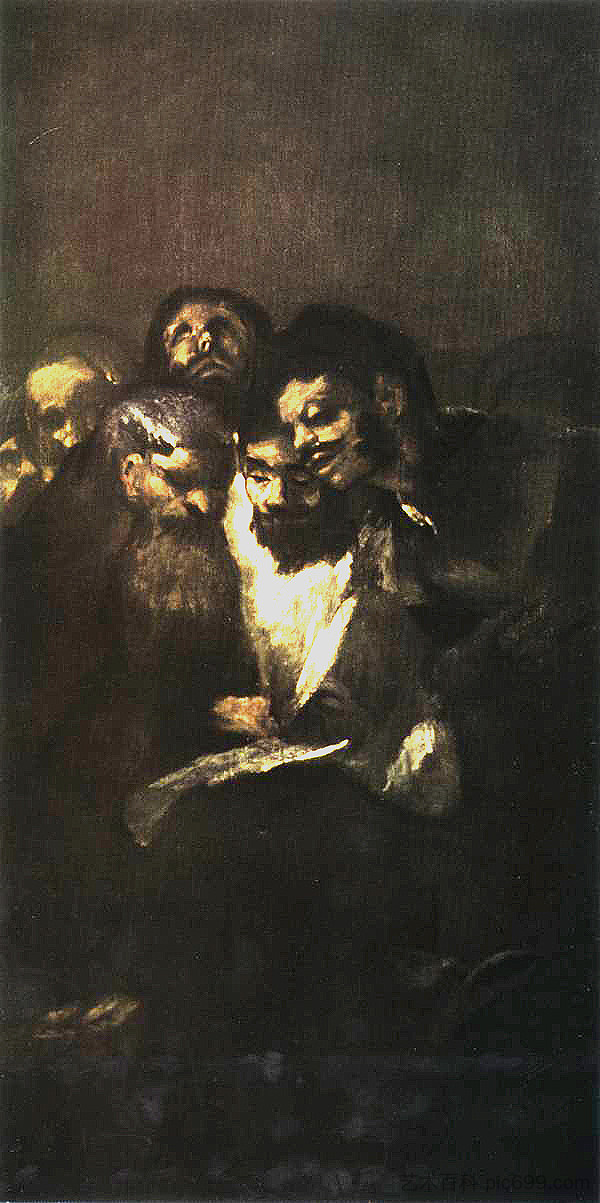 男人读书 Men reading (1819 - 1823),弗朗西斯科·戈雅