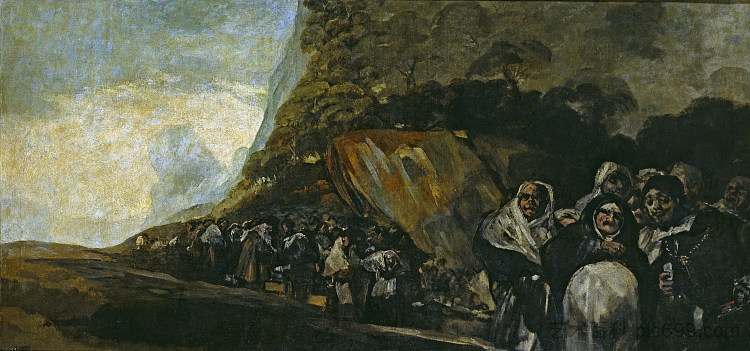 圣伊西德罗喷泉朝圣/神圣办公室 Pilgrimage to the Fountain of San Isidro / The Holy Office (1820 - 1823),弗朗西斯科·戈雅