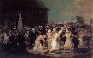 鞭打游行 Procession of Flagellants (1793)，弗朗西斯科·戈雅