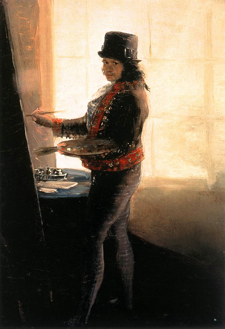 工作室里的自画像 Self-portrait in the Studio (c.1790 - c.1795)，弗朗西斯科·戈雅