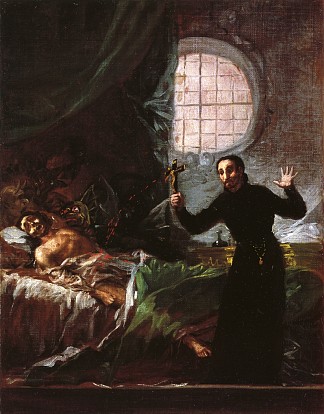 圣弗朗西斯·博吉亚帮助垂死的忏悔者 St. Francis Borgia Helping a Dying Impenitent (1795)，弗朗西斯科·戈雅