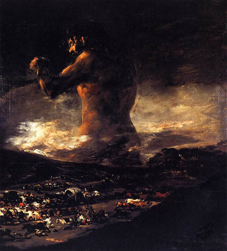 巨像 The Colossus (1808 - 1812)，弗朗西斯科·戈雅