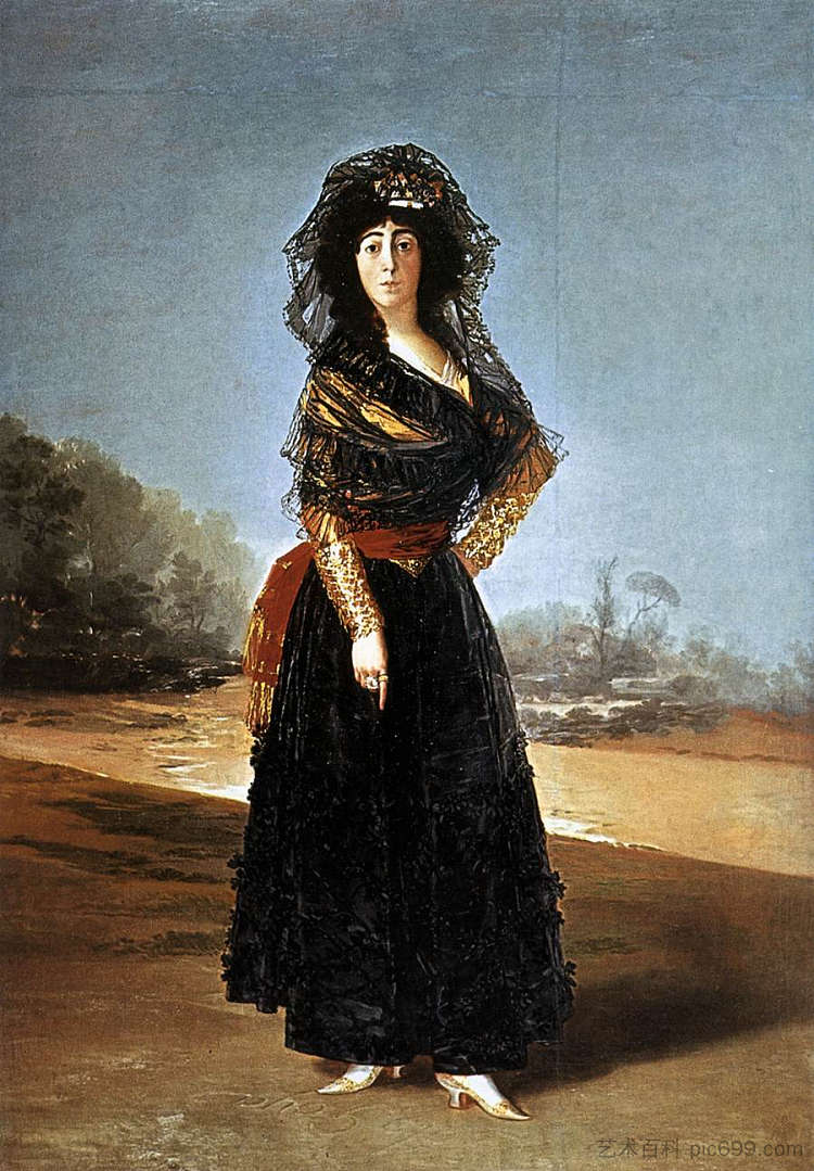 阿尔巴公爵夫人 The Duchess of Alba (1797)，弗朗西斯科·戈雅