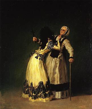 阿尔巴公爵夫人和她的杜埃娜 The Duchess of Alba and Her Duenna (1795)，弗朗西斯科·戈雅