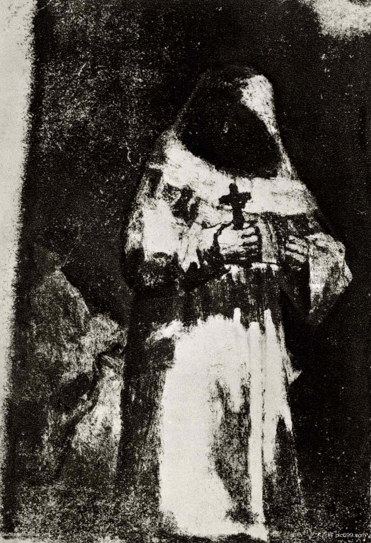 和尚 The monk (c.1820 - c.1824)，弗朗西斯科·戈雅
