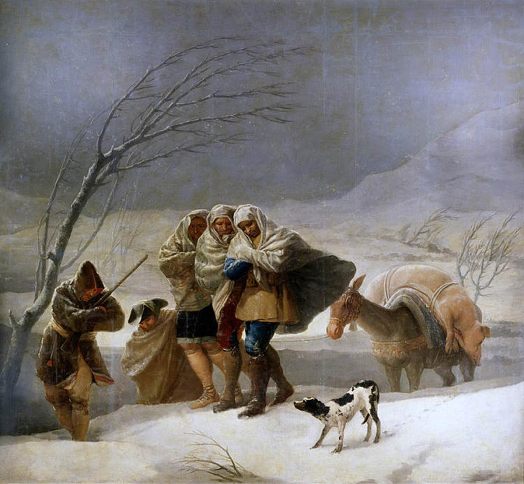 暴风雪（冬季） The Snowstorm (Winter) (1786 - 1787)，弗朗西斯科·戈雅