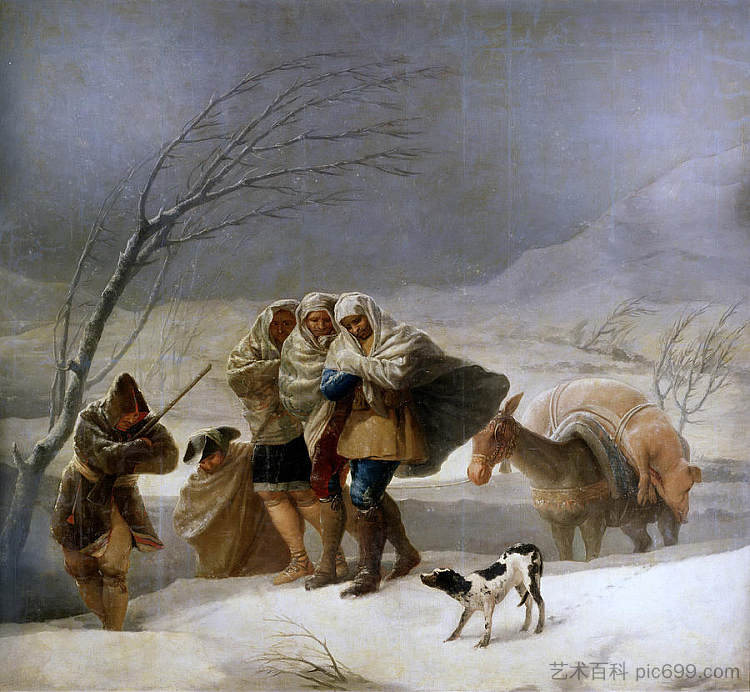 暴风雪（冬季） The Snowstorm (Winter) (1786 - 1787)，弗朗西斯科·戈雅