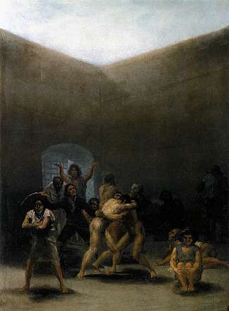 疯人院的院子 The Yard of a Madhouse (1794)，弗朗西斯科·戈雅