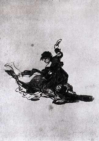 女人用鞋子打另一个女人 Woman Hitting Another Woman with a Shoe (c.1812 – c.1823)，弗朗西斯科·戈雅