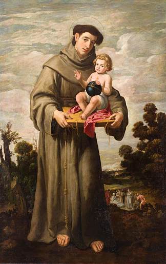 帕多瓦的圣安东尼与孩子 Saint Anthony of Padua with child，弗朗西斯科·赫瑞拉