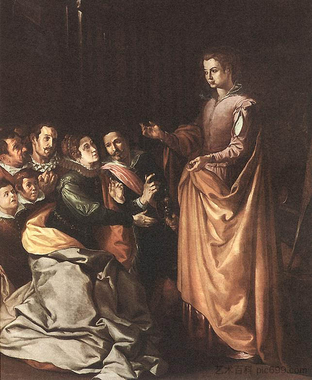 圣凯瑟琳出现在囚犯面前 Saint Catherine Appearing to the Prisoners (1629)，弗朗西斯科·赫瑞拉