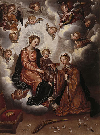 圣艾格尼丝的神秘订婚 Desposorios místicos de Santa Inés (1682)，弗朗西斯科·巴切柯