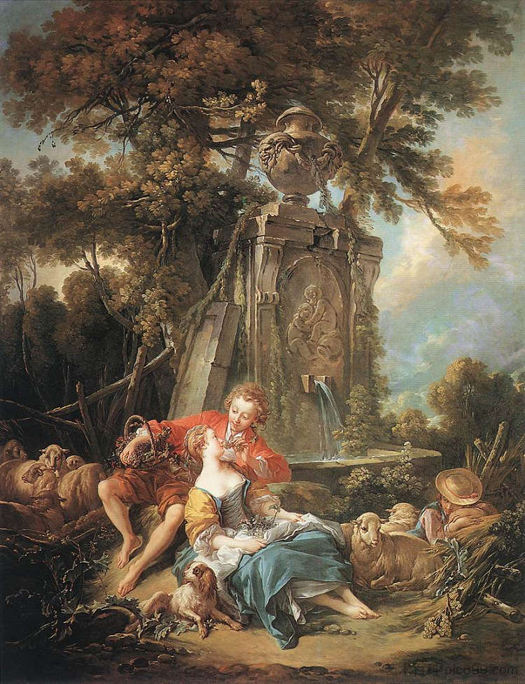 秋天的田园 An Autumn Pastoral (1749),弗朗索瓦·布歇