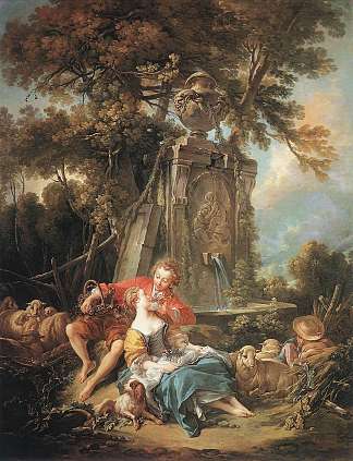 秋天的田园 An Autumn Pastoral (1749)，弗朗索瓦·布歇