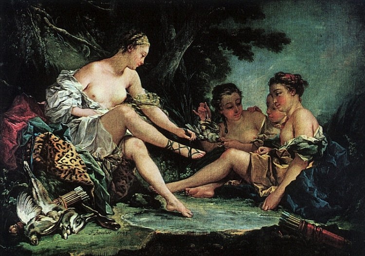 狩猎后的戴安娜 Diana after the Hunt (1745)，弗朗索瓦·布歇