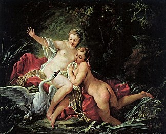 丽达与天鹅 Leda and the Swan (1741)，弗朗索瓦·布歇